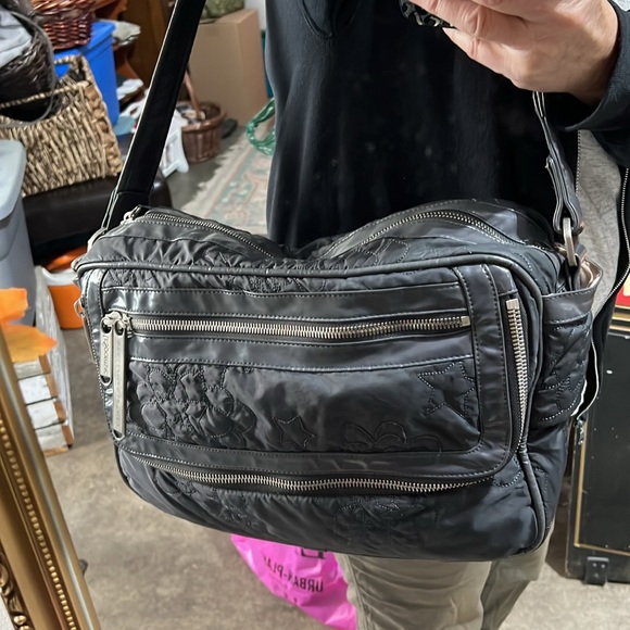 STELLA MCCARTNEY LE SPORTSAC Quilted Grey Nylon Weekend Bag - Picture 4 of 9